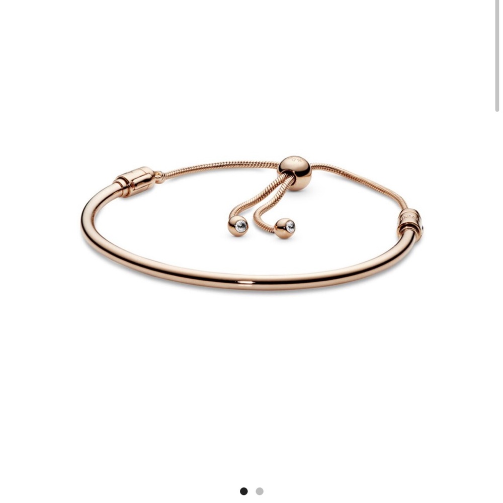 Moments 14K Rose Gold Plated Bangle Bracelet